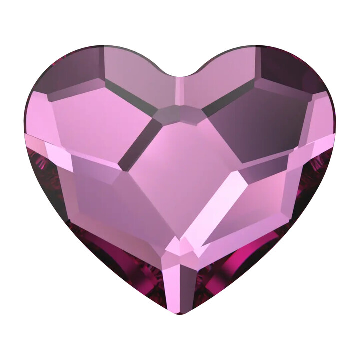 Coeur Dark Rose Swarovski | Strass Dentaire Forme Coeur