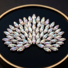 Aile papillon Crystal AB 2x4 mm