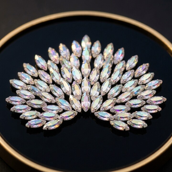 Aile papillon Crystal AB 2x4 mm