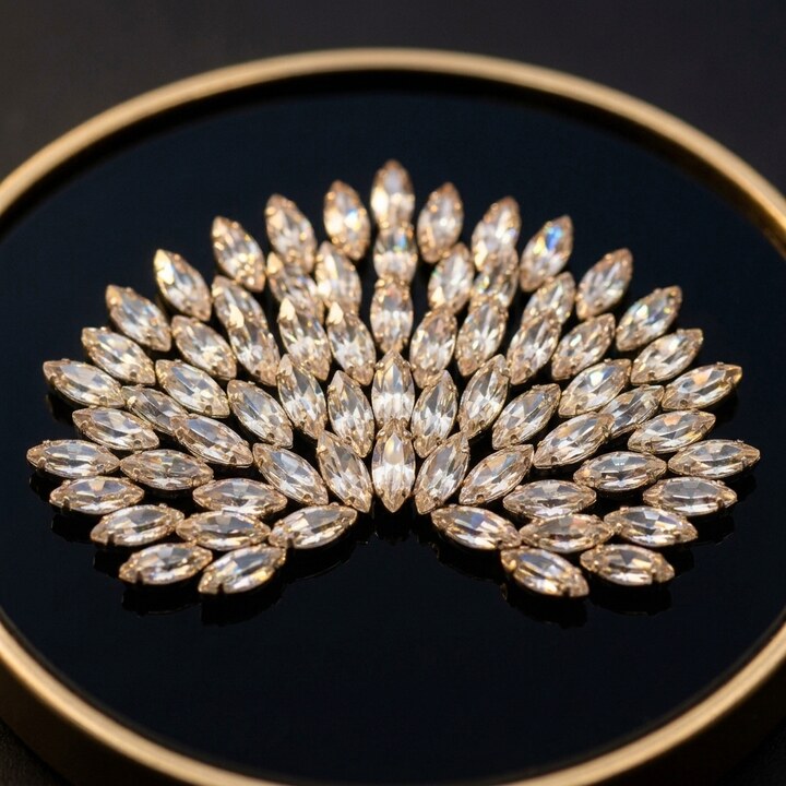 Aile papillon Champagne 2x4 mm