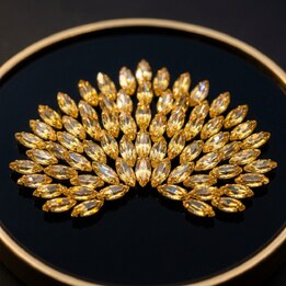 Aile papillon citrine 2x4 mm