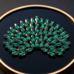 Aile papillon emerald 2x4 mm