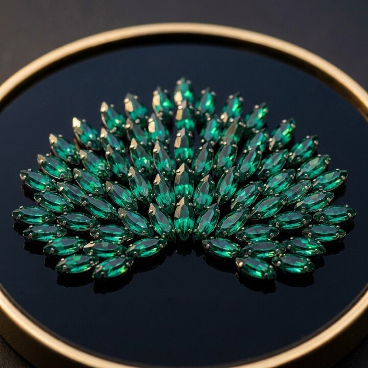 Aile papillon emerald 2x4 mm