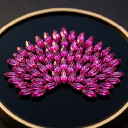 Aile papillon fuchsia 2x4 mm
