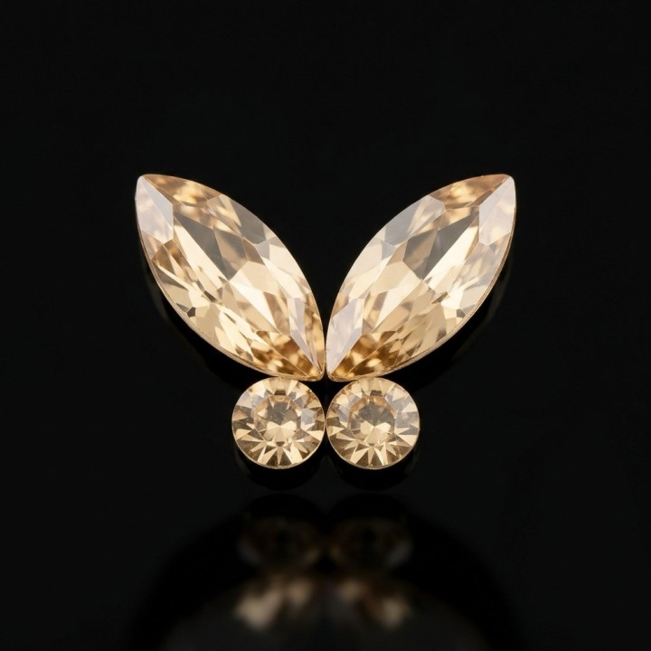 Papillon Baby Champagne 1,5mm - strass dentaire | Strass Dentaires