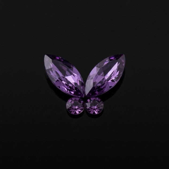 Papillon Baby Violet 1,5mm - strass dentaire | Strass Dentaires