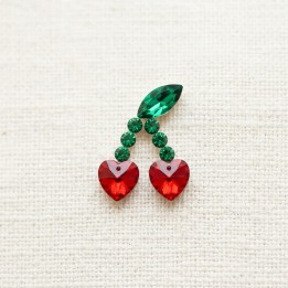 Cerise Emerald - motif cerise strass dentaire vert | Strass Dentaires