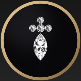 Strass dentaire Navette Crystal + 4 strass