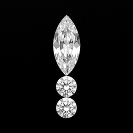 Tooth gem Mini Marquise + 2 rhinestones