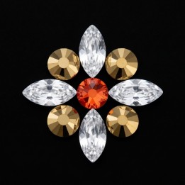 Fiore d'oro - gioiello dentale da 9 pietre | Strass Dentaires