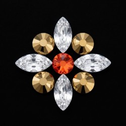 Strass dentaire Fleur d'or