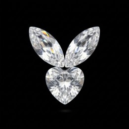 Cœur ailé - motif strass dentaire 3 pierres | Strass Dentaires