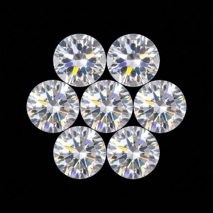 Fleur - motif strass dentaire 7 pierres | Strass Dentaires