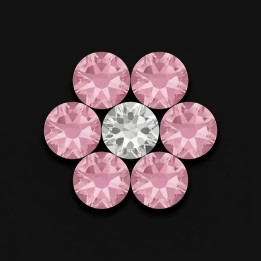 Blüte in Rosa und Kristall - Zahnschmuck | Strass Dentaires
