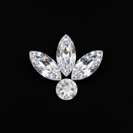 Abanico - motivo strass dental de 4 piedras | Strass Dentaires
