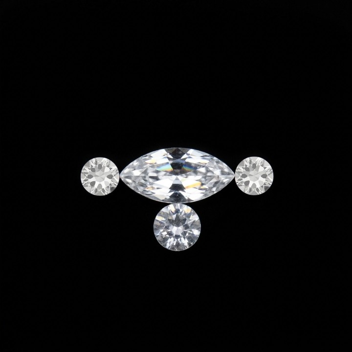 Mirada - motivo strass dental de 4 piedras | Strass Dentaires