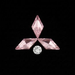 Pink Lily - 4-stone tooth gem design | Strass Dentaires