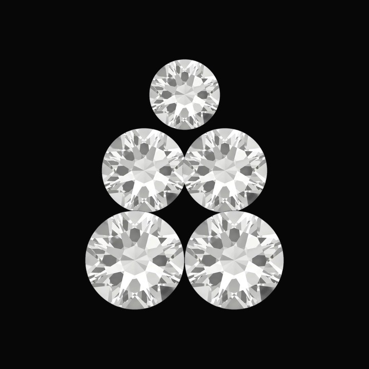 Drop - 5-stone tooth gem design | Strass Dentaires