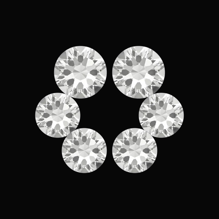 Cœur perlé - motif strass dentaire 6 pierres | Strass Dentaires