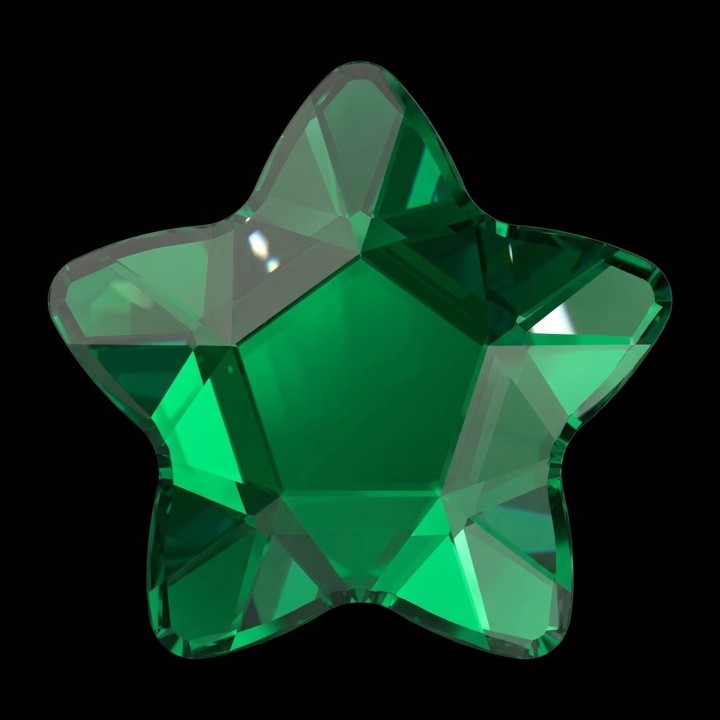 Star Flower Emerald Zircania | Strass Dentaires