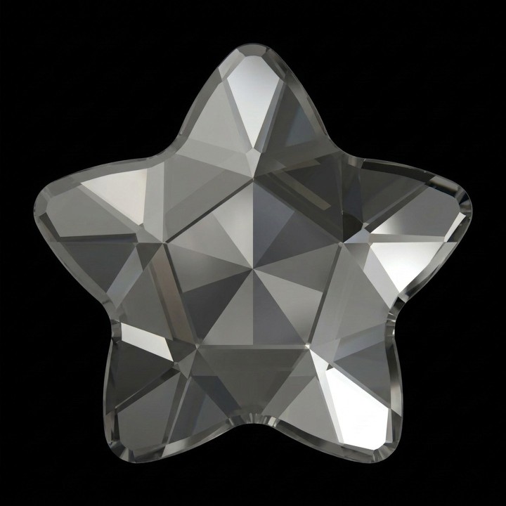 Star Flower Jet Hematite Zircania | Strass Dentaires