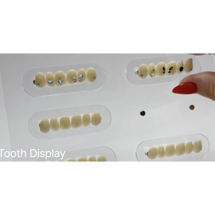 Acrylic display for tooth gems 16 x 20 cm
