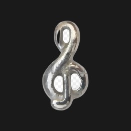Tooth jewelry Treble clef white gold