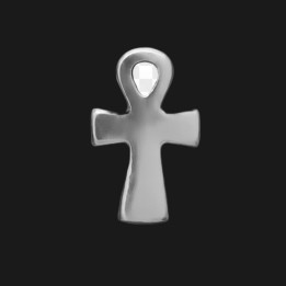 Tooth jewelry Egyptian Ankh white gold