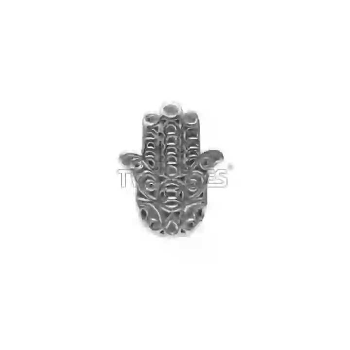 Joya dental Hamsa oro blanco