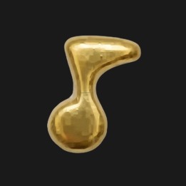 Gioiello dentale Nota musicale oro