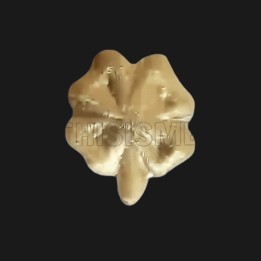 Zahnschmuck Kleeblatt Gold