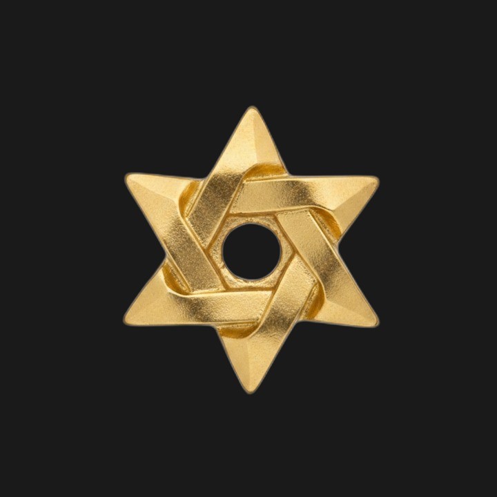 Tooth jewelry Star of David gold