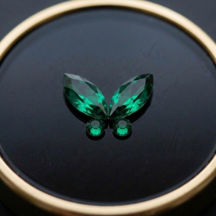 Strass dental Mariposa esmeralda