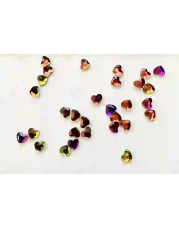Strass DentairesCoeur Tropical multicolor