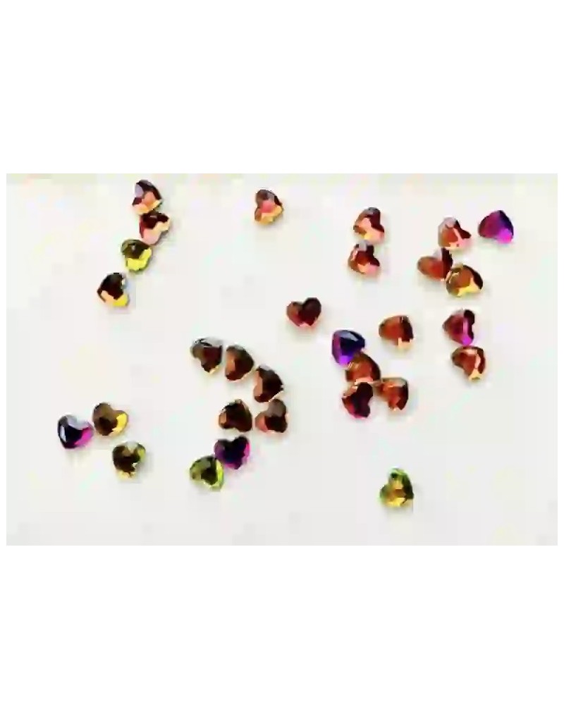 Strass DentairesCoeur Tropical multicolor
