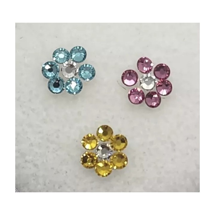 Strass Dentairesfleurs couleurs aux choix