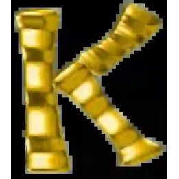 Strass DentairesLettre K Gold