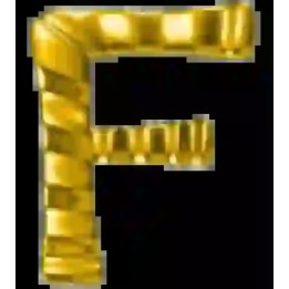 Strass DentairesLettre F Gold