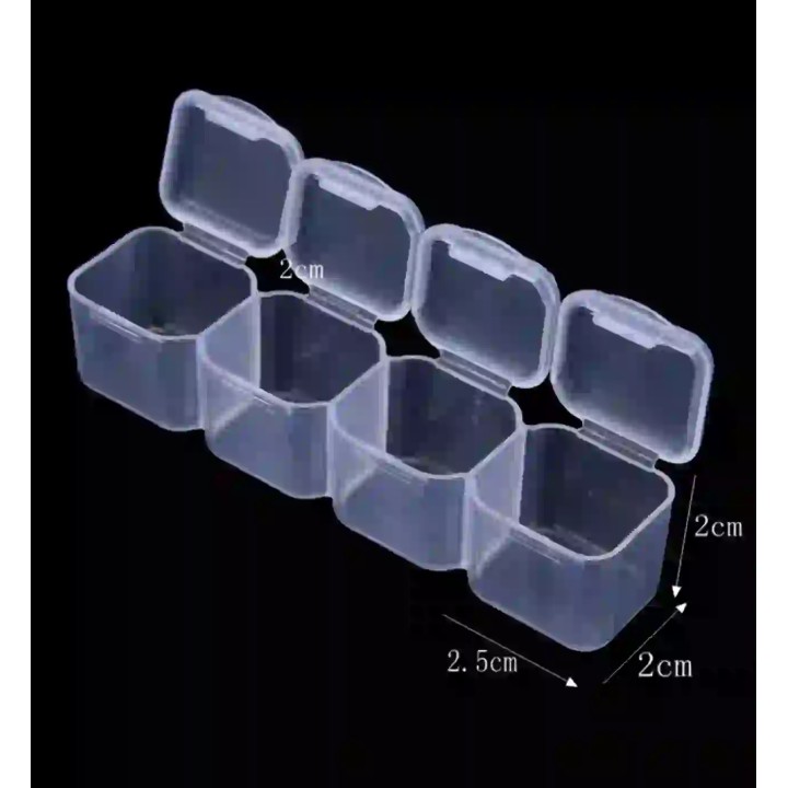 28-compartment storage box - tooth gems