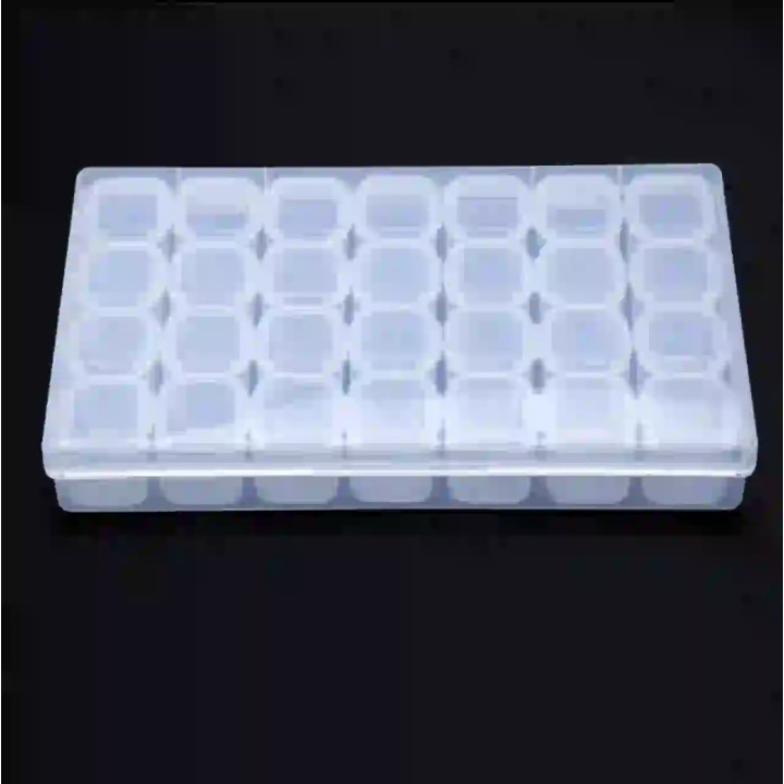 28-compartment storage box - tooth gems