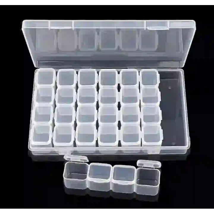 Caja de almacenamiento 28 compartimentos - strass dental