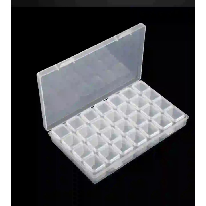 28-compartment storage box - tooth gems