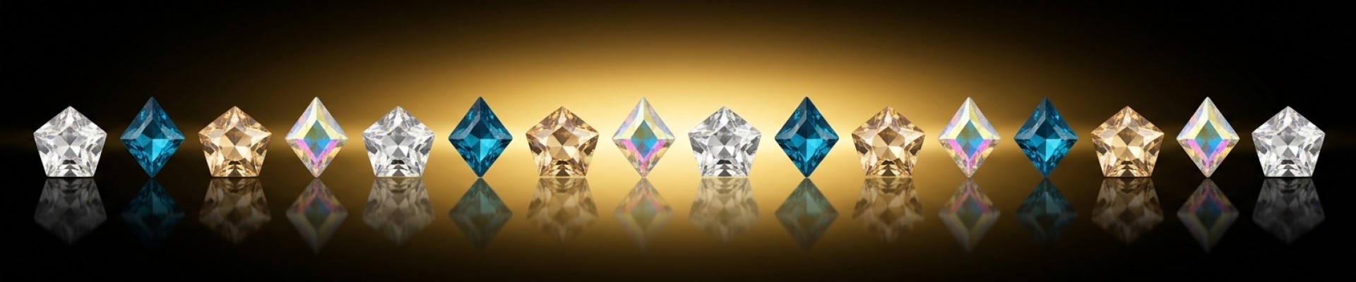 Pentagone 5x5 et Rhombus - Strass formes uniques