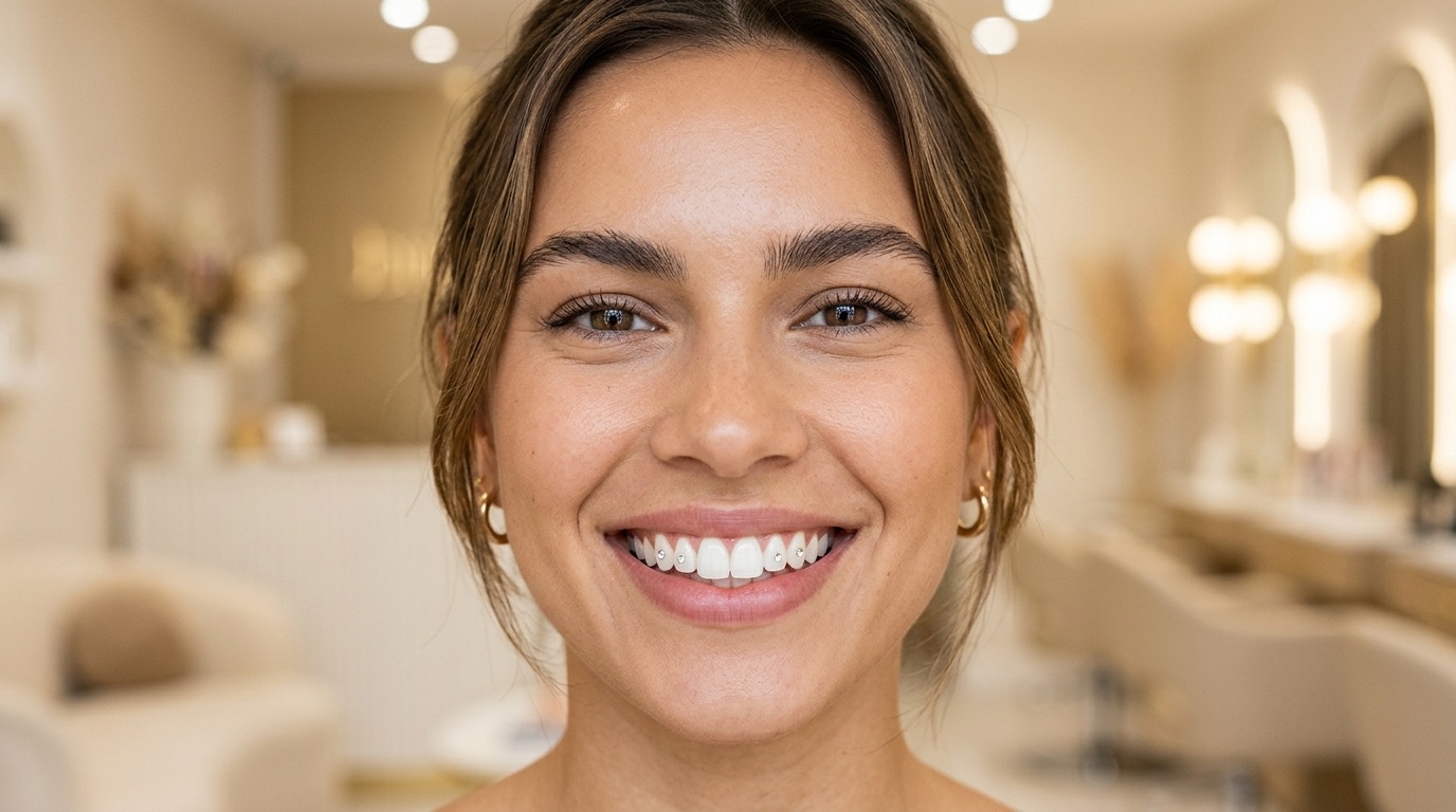 Placement des strass sur les dents : quelle dent, combien, motifs et symétrie (guide 2026)